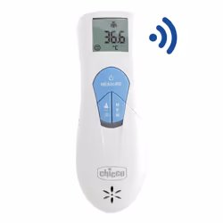 Chicco 00009222000000, Thermomètre à distance, Bleu, Blanc, Sous le bras, Boutons, °C, °F, LCD