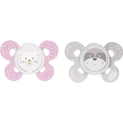 Chicco Physio Comfort 0-6m Girl-Dots/Raccoon 2 pcs