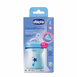Chicco NaturalFeeling biberon 250 ml Bleu