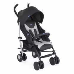 Chicco 00079431850000, Ciel de lit, Poussette classique, unisexe, Pliable, Noir, Gris