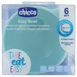 Chicco Bol en Silicone avec Ventouse 6 Mois et + - Couleur : Vert d'eau
