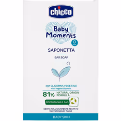 Le produit Chicco Baby Moments lave la peau de l’enfant en douceur, il la nourrit selon ses besoins.