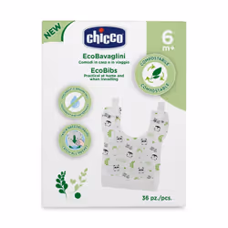Chicco BAVOIR COMPOSTABLE, Bavoir standard, Multicolore, Bébé (âge), Unisexe, Bébé (0-2 ans), 6 mois
