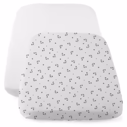 Chicco Next2Me, Eponge, Coton, 50 x 83 cm, Blanc, Motif, Lavage en machine