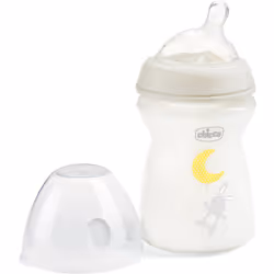 Lorsqu’il n’est pas possible de donner le sein à votre bébé, vous pouvez faire confiance au biberon Chicco Natural Feeling Gl ...