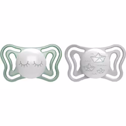 Faites confiance aux techniques traditionnelles pour apaiser votre bébé. La tétine Chicco Physio Light Physio Forma Night pro ...