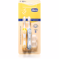 La brosse à dents Chicco Toothbrush Set 6-36m permet aux enfants de mettre en place de bonnes habitudes d’hygiène dentaire. G ...