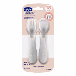 Chicco 00016102350000 Couvert pour tout-petits Couverts pour enfants en bas âge Gris Acier inoxydable - Vue supplémentaire 2