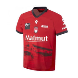 Maillot Rugby Replica LOU 2022/2023 Extérieur - Macron - Homme - Manches Courtes - Rouge