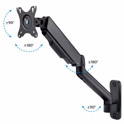 Techly ICA-LCD G112E support d'écran plat pour bureau 81,3 cm (32") Mur Noir