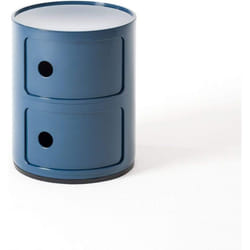 Petit meuble de rangement - Kartell - Componibili - Conteneur 2 éléments - Bleu - Design contemporain