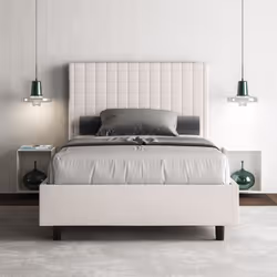 Lit coffre - Sunny - 140x210 - Sommier relevable - Design contemporain - 2 places