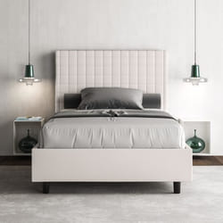 Lit coffre - Sunny - 140x210 - Sommier relevable - Design contemporain - 2 places