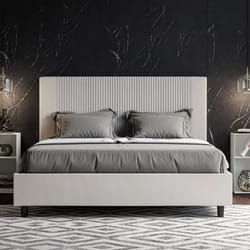 Lit double Goya - Goya - 160x200 cm - Design élégant - Tête de lit rembourrée - Fabriqué en Italie