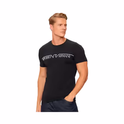 T shirt Emporio Armani MC eagle Homme Noir