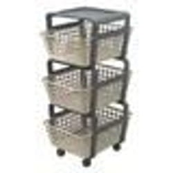 Chariot dappoint en Plastique MODULA Ghiaccio - ECOPLAST - Transport jusquà 9 kg - Noir et Gris