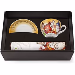 Tasse à petit-déjeuner et set de table - EGAN - 7 nains Disney - Multicolore - Céramique et plastique - 2 pièces
