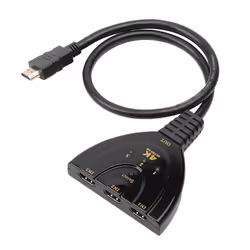 Techly IDATA HDMI-3F30, HDMI, 1.4b, Noir, 30 Hz, 2160p, 3,4 Gbit/s
