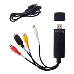 Techly I-USB-VIDEO-700TY, Noir, Windows 10, Windows 2000, Windows 7, Windows 8, Windows Vista, Windows XP, 720 x 576 pixels,  ...
