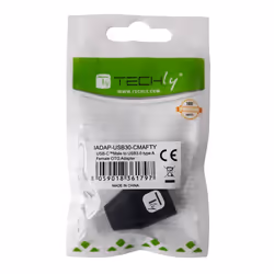 Techly IADAP-USB30-CMAFTY changeur de genre de câble USB A USB C Noir
