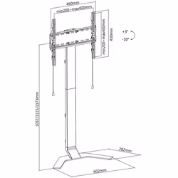 Techly ICA-TR47 Support TV et centre de divertissement