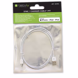 Techly ICOC APP-8WH1 câble Lightning 1 m Blanc