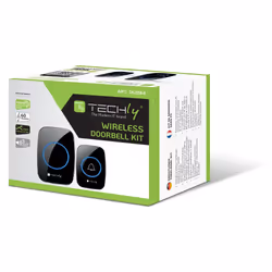 Techly I-BELL-RING04 Kit de sonnette de porte Noir