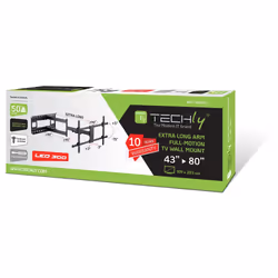 Techly ICA-PLB 490 support pour téléviseur 2,03 m (80") Noir