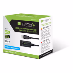 Techly IUSB-REP220TY3 câble USB 20 m USB 2.0 USB A Noir