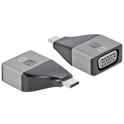 Techly IADAP USBC-VGAC adaptateur graphique USB 1920 x 1200 pixels Noir, Argent