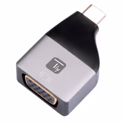 Techly IADAP USBC-VGAC adaptateur graphique USB 1920 x 1200 pixels Noir, Argent