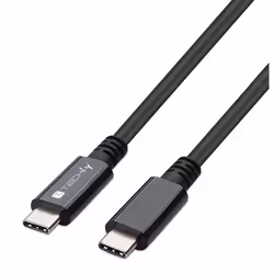 Techly ICOC MUSB40-CMCM08, 0,8 m, USB C, USB C, USB4 Gen 3x2, 40000 Mbit/s, Noir