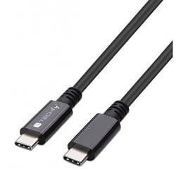 Techly ICOC MUSB40-CMCM08 câble USB 0,8 m USB4 Gen 3x2 USB C Noir