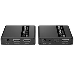 Techly IDATA EXT-E223 extension audio/video Émetteur et récepteur AV Noir