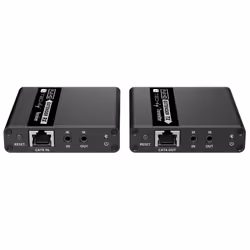 Techly IDATA EXT-E223 extension audio/video Émetteur et récepteur AV Noir