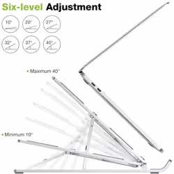 Techly ICA-TBL 134TY Support de livres Supports de Laptop Argent 40,6 cm (16") - Vue supplémentaire 7