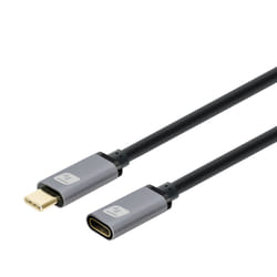 Techly ICOC MUSB322-CMF-010 câble USB 1 m USB 3.2 Gen 2 (3.1 Gen 2) USB C Noir, Gris