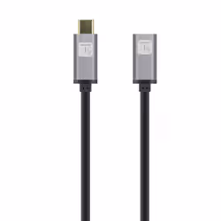 Techly ICOC MUSB322-CMF-010 câble USB 1 m USB 3.2 Gen 2 (3.1 Gen 2) USB C Noir, Gris - Vue supplémentaire 4