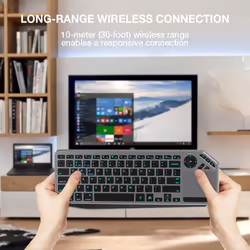 Techly ICTB9801TB clavier RF sans fil + Bluetooth QWERTY Anglais américain Noir - Vue supplémentaire 7