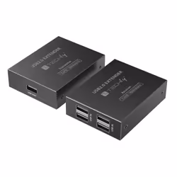Techly IUSB-EXTEND1504P, Émetteur et récepteur AV, 150 m, Avec fil, Noir