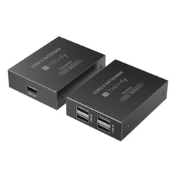 Techly IUSB-EXTEND1504P extension audio/video Émetteur et récepteur AV Noir
