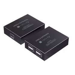 Techly IUSB-EXTEND1504P extension audio/video Émetteur et récepteur AV Noir