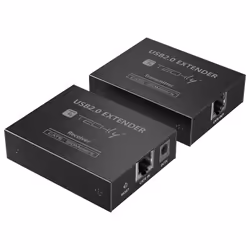 Techly IUSB-EXTEND1504P extension audio/video Émetteur et récepteur AV Noir