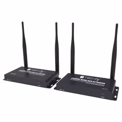 Techly IDATA HDMI-WL212, 1920 x 1080 pixels, Émetteur et récepteur AV, 200 m, Sans fil, Noir, HDCP