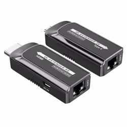 Techly IDATA EXT-600HC extension audio/video Émetteur et récepteur AV Noir