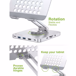 Techly ICA-TBL DOCK81 Support de livres Support pour tablette Argent - Vue supplémentaire 4