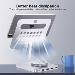 Techly ICA-TBL DOCK81 Support de livres Support pour tablette Argent - Vue supplémentaire 6
