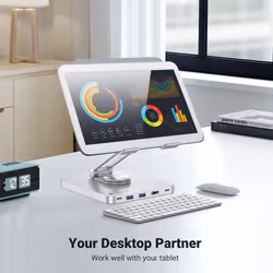 Techly ICA-TBL DOCK81 Support de livres Support pour tablette Argent - Vue supplémentaire 8
