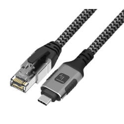 Techly ICOC U3C-RJ45-030 câble de réseau Argent, Noir 3 m Cat6 F/UTP (FTP)