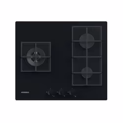 Rosieres RVG63B4MBB/1, Noir, Intégré, 59.5 cm, Gaz, Verre, 3 zone(s)